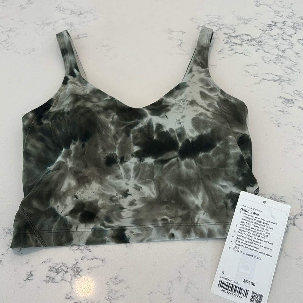 Lululemon Align Tank Green Tie Dye 6 NWT